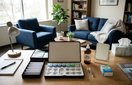 Contact lens handling visualization